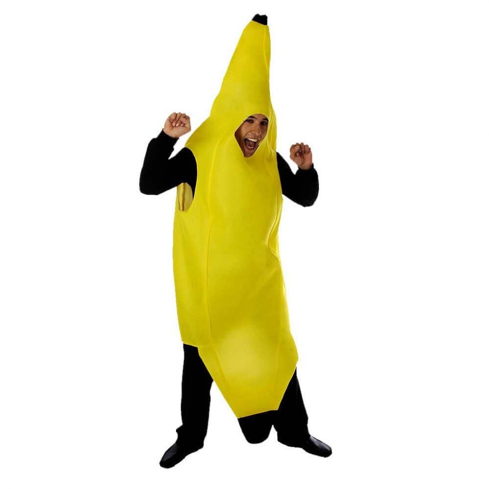 kostīmu banānu karnevāla maska