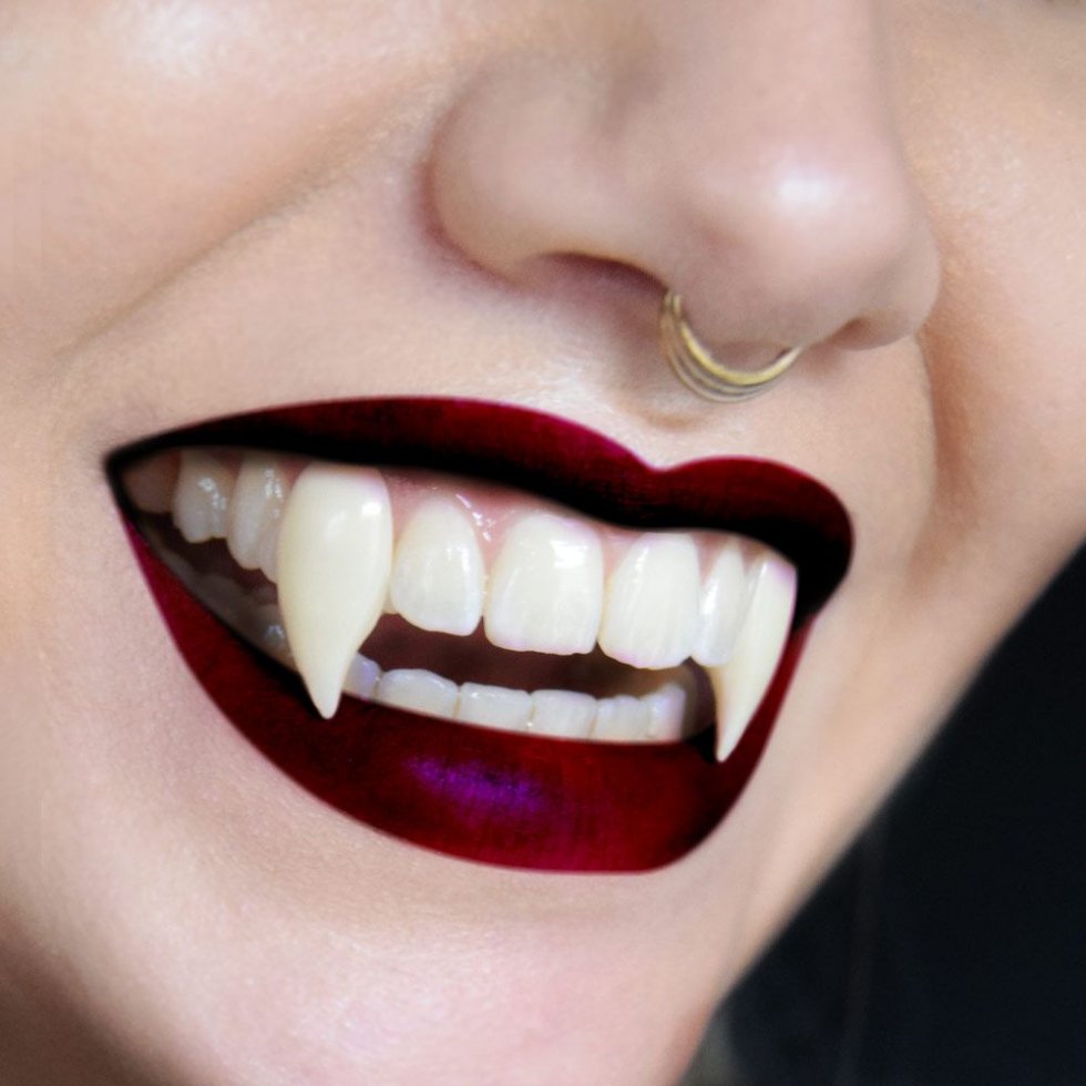 vampīru zobi Helovīna ballīšu ilkņiem