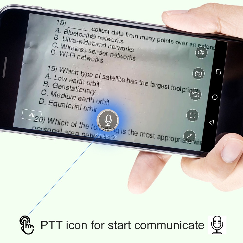 teksta uztveršanas mobilā wifi pinhole kamera