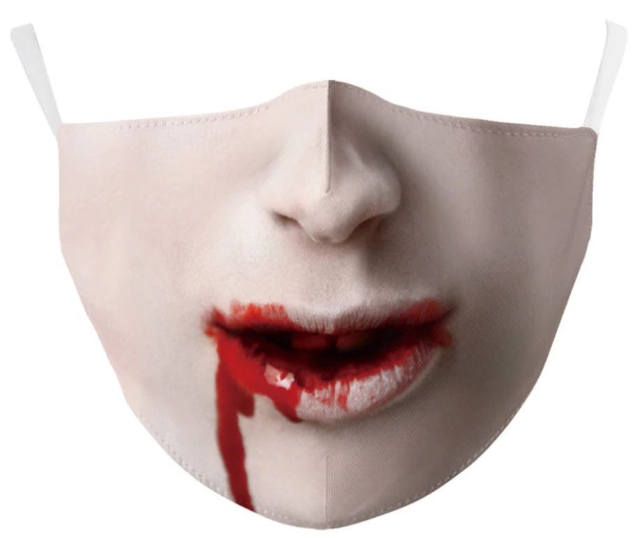 biedējoša vampīru sejas maska