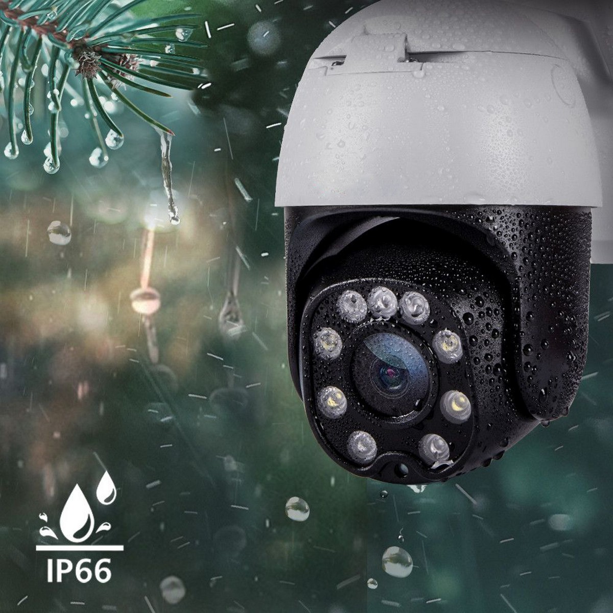 rotējoša panorāmas kamera IP66 ūdensizturīga