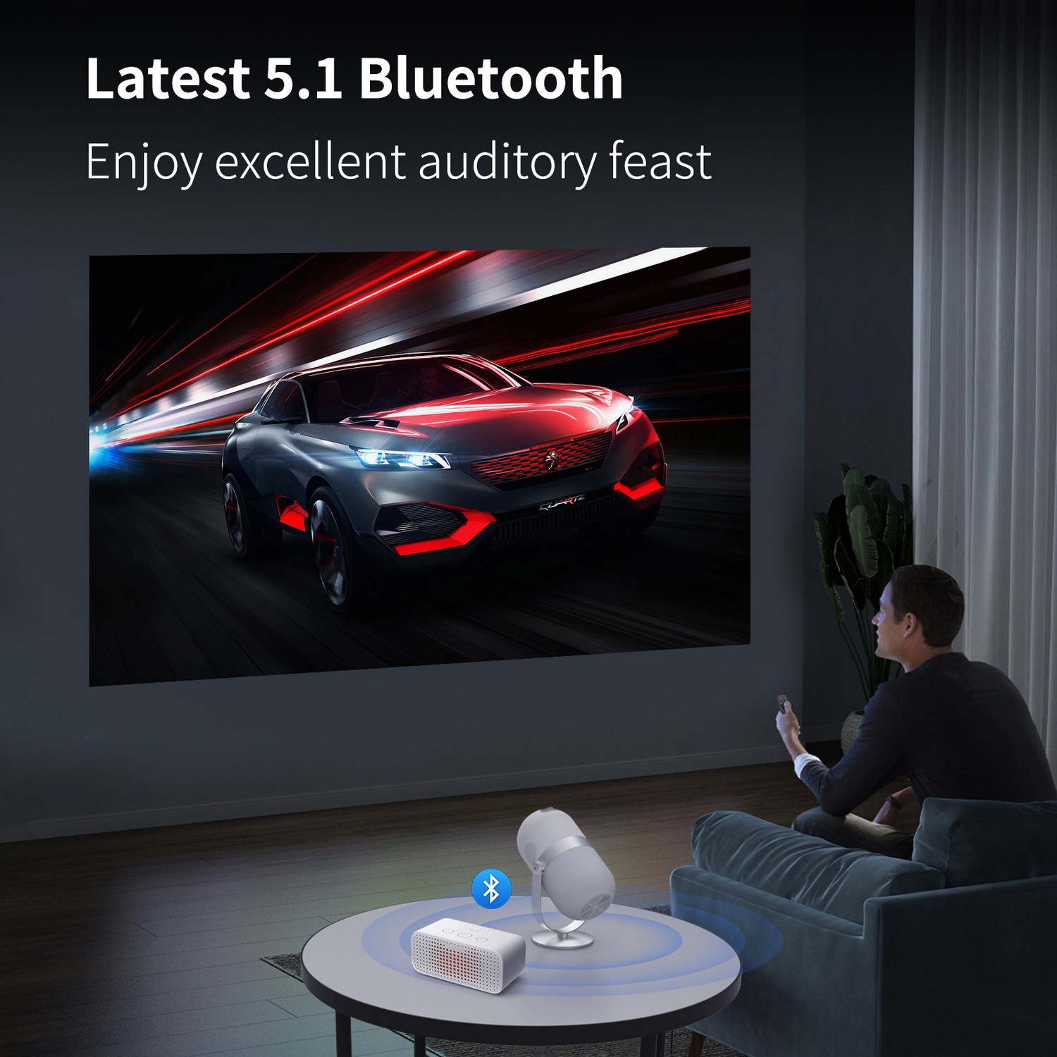Bluetooth wifi projektors mini 4k pārnēsājams