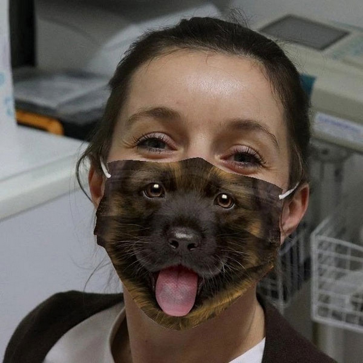 vilku suņa sejas maska