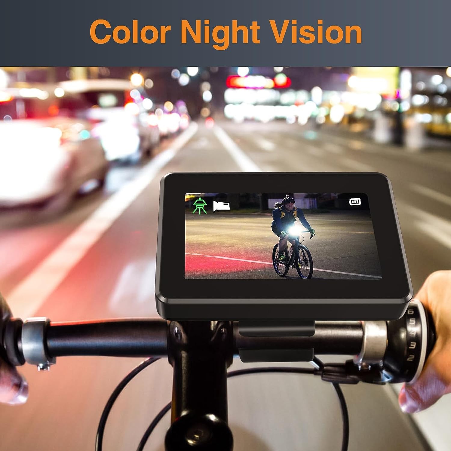 velosipēda monitora komplekts ar kameru ar nakts redzamību
