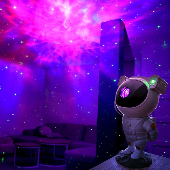 kosmonautu sienas projektors nakts debesu galaktika