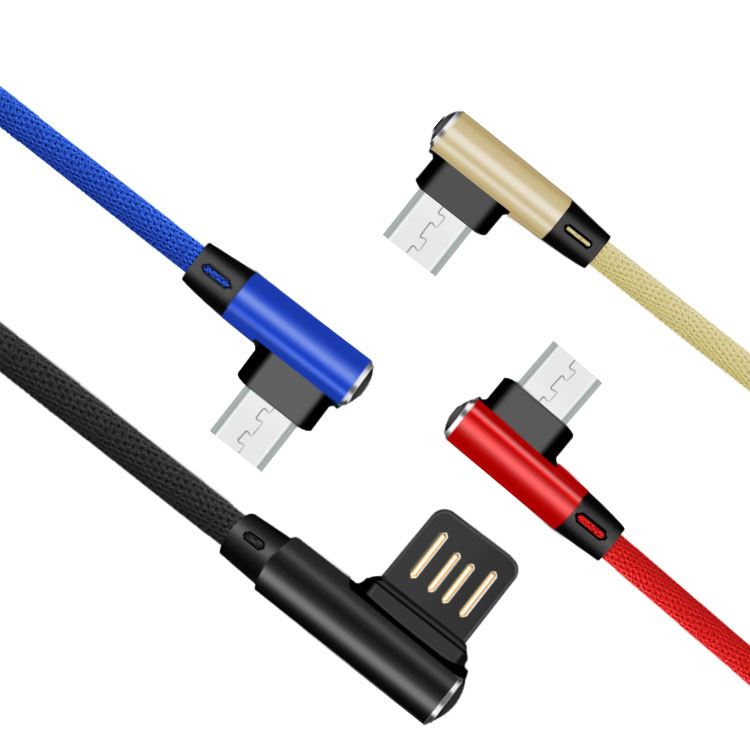 mikro USB kabelis ar 90 dizainu