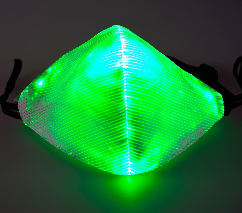 LED zaļa maska