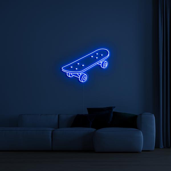 3D kvēlojoša LED neona zīme uz sienas - skrituļdēlis