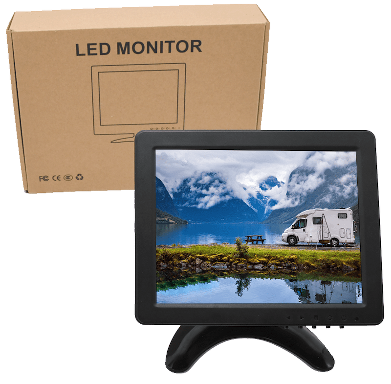 8 collu monitors TFT LCD monitori videonovērošanas kamerām