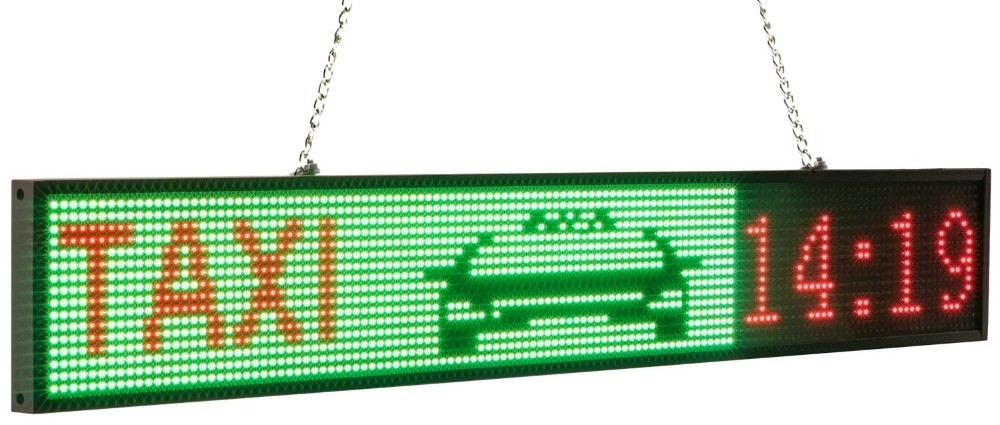 automašīnas LED paneļa krāsu displejs taksometram