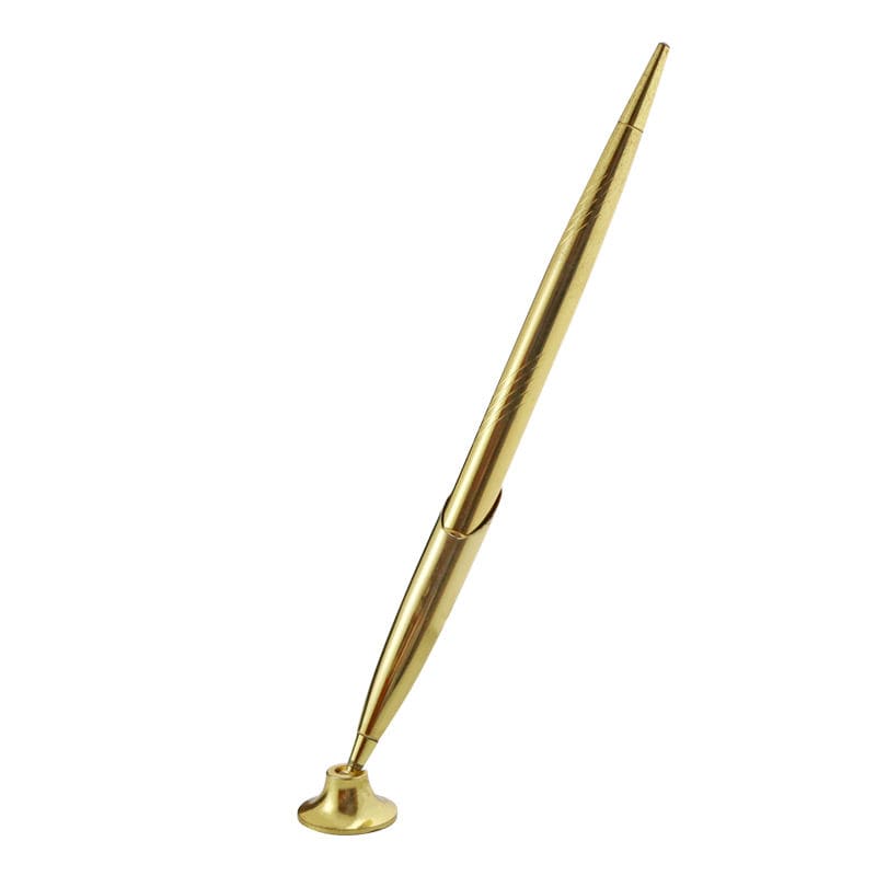 eleganta zelta pildspalva ar statīvu