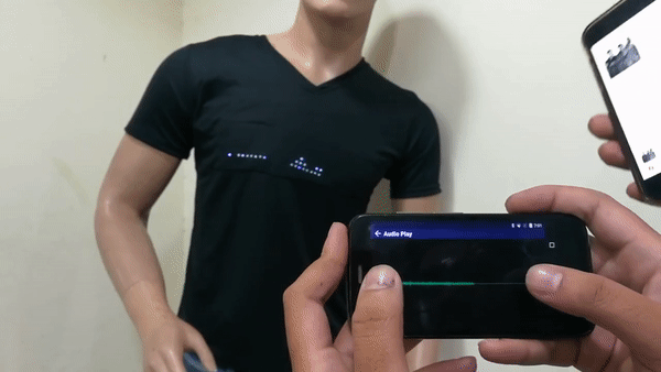 Led T-krekls ar programmējamu Bluetooth