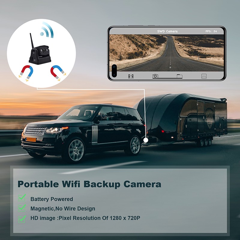 wifi auto kamera mobilais telefons ar magnētu