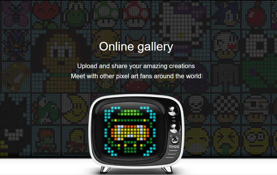 tivoo speaker pixel art tiešsaistes galerija