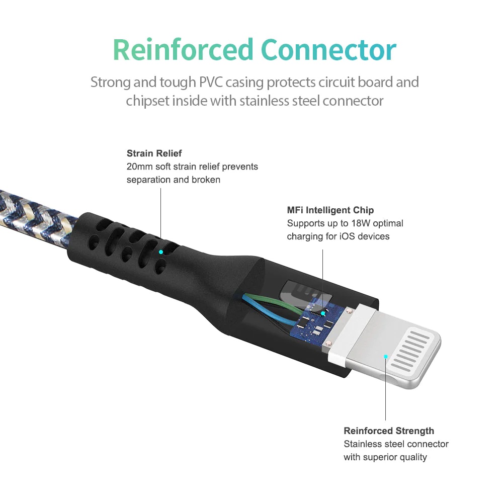 USBC kabelis ar apgaismojuma savienotāju mobilajiem tālruņiem