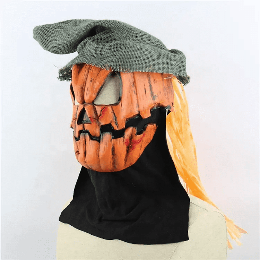 Helovīna ķirbju biedējošā sejas maska
