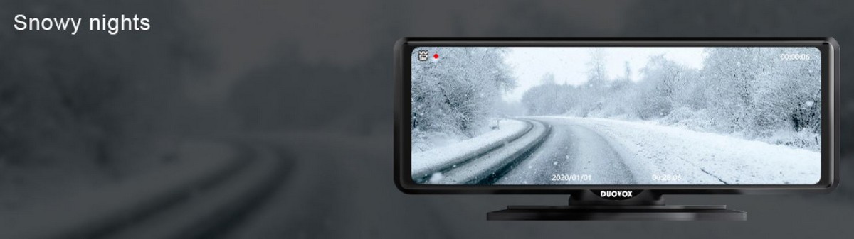 labākā automašīnas kamera duovox v9 - sniegputenis