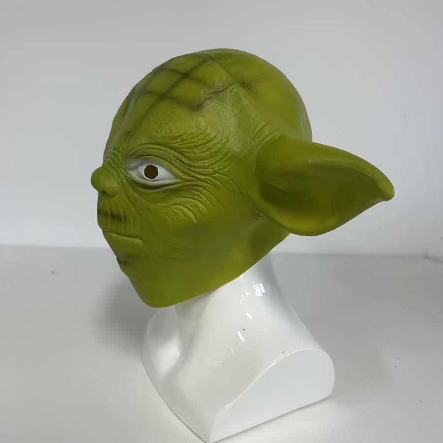 Zvaigžņu karu sejas maska - Yoda zaļais latekss