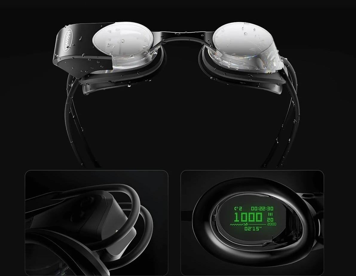 viedās peldēšanas brilles virtuālās realitātes peldēšanai ar displeju