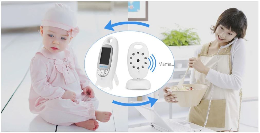 kamera ar monitoru mazuļa uzraudzībai