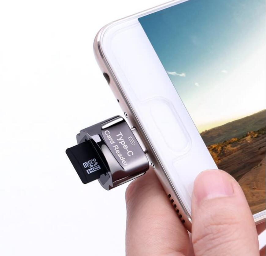 usb-c micro SD karšu lasītājs mobilajam tālrunim