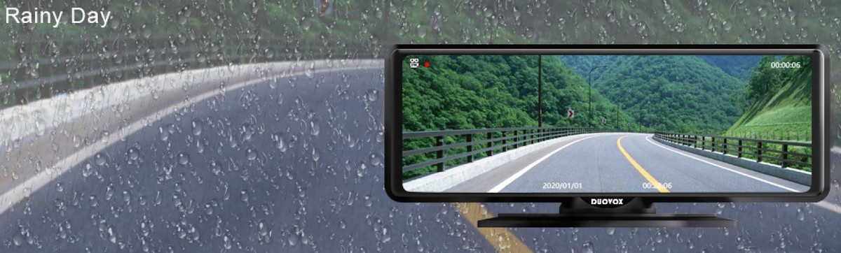 labākā automašīnas kamera ar nakts redzamību duovox v9 - lietus