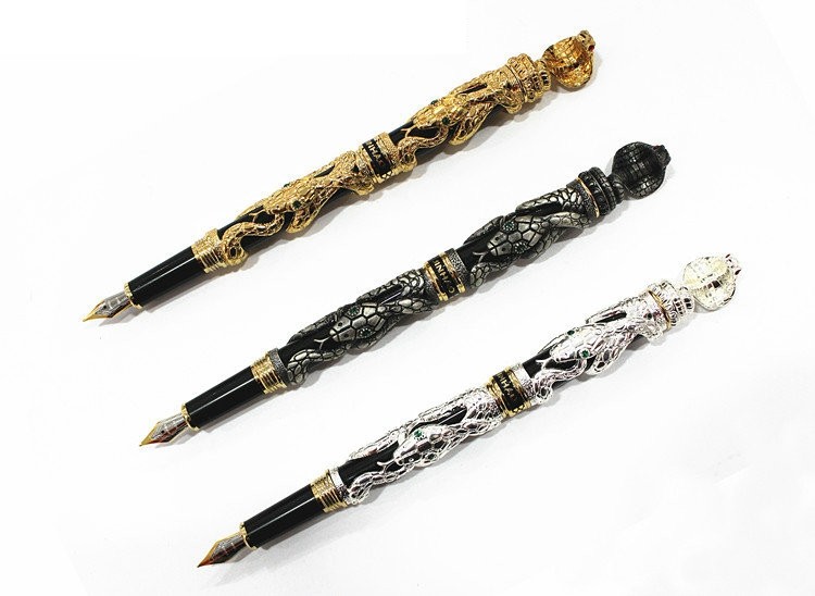 Luksusa kobra čūskas pildspalva - Unikāls dāvanu tintes pildspalva