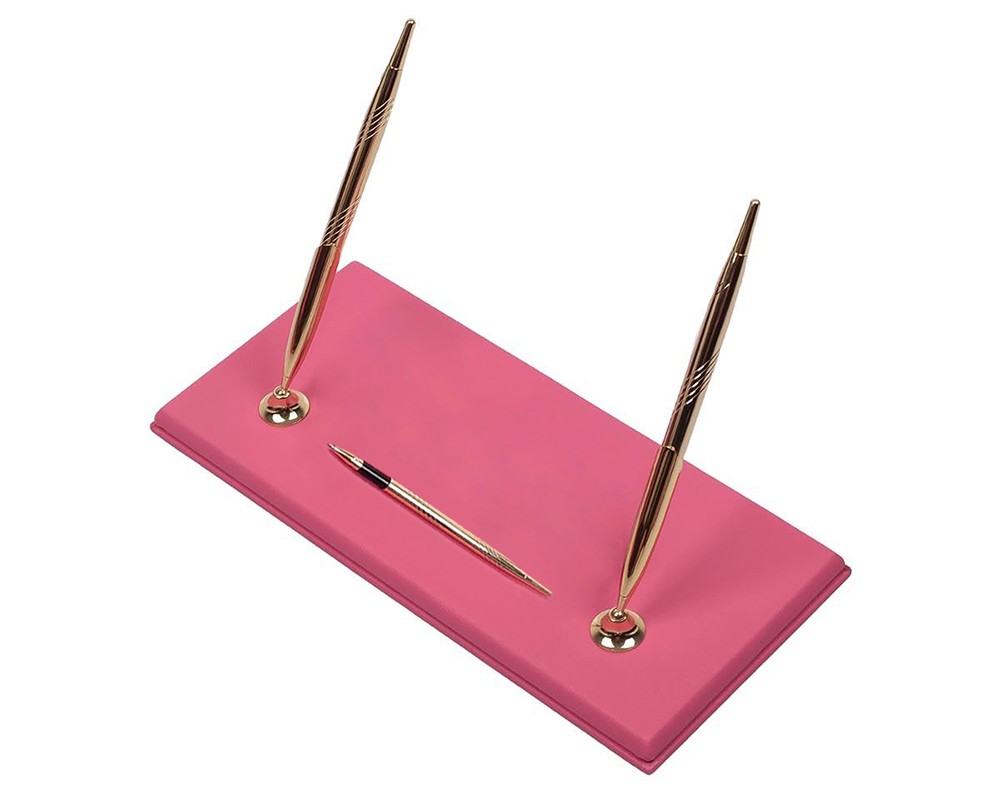 luksusa pildspalvu komplekts rozā zelta statīvs sievietēm