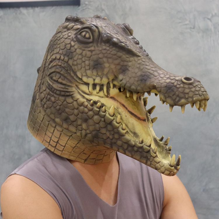 aligators Halovīni maska krokodila sejas galvas maskas