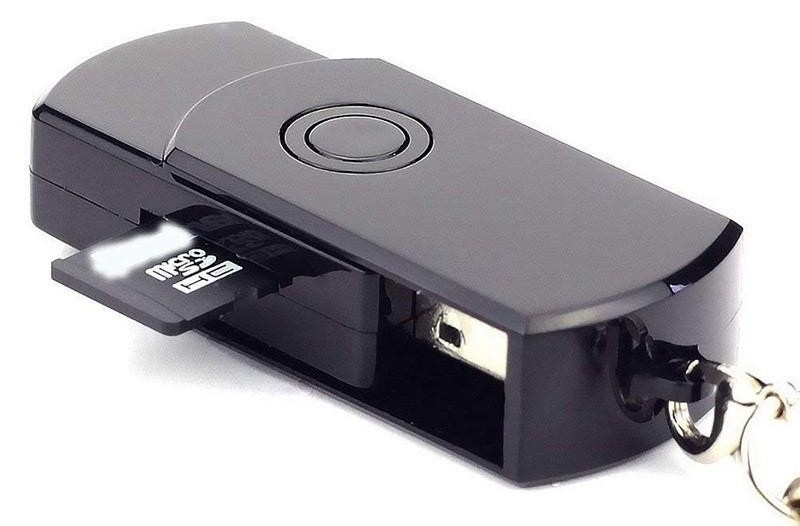 USB slēptās spiegu atslēgas kamera ar SD/TF kartes atbalstu līdz 32 GB