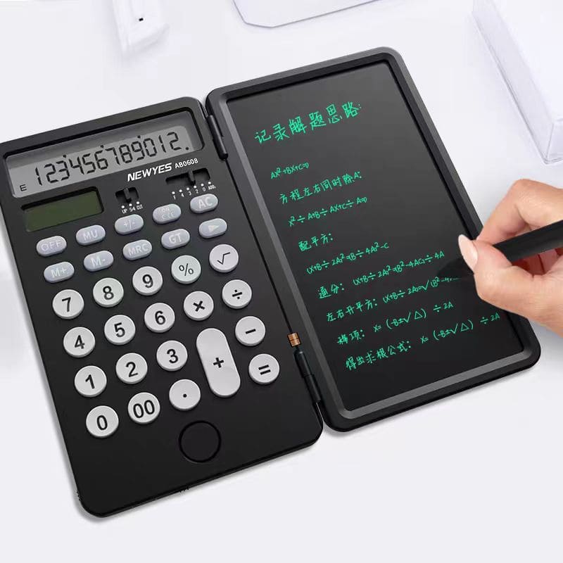 Kalkulators ar LCD paneli kā piezīmju grāmatiņa