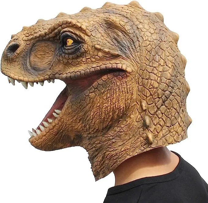 Helovīna maska silikona dinozauru t rex dinozauru galvas maska