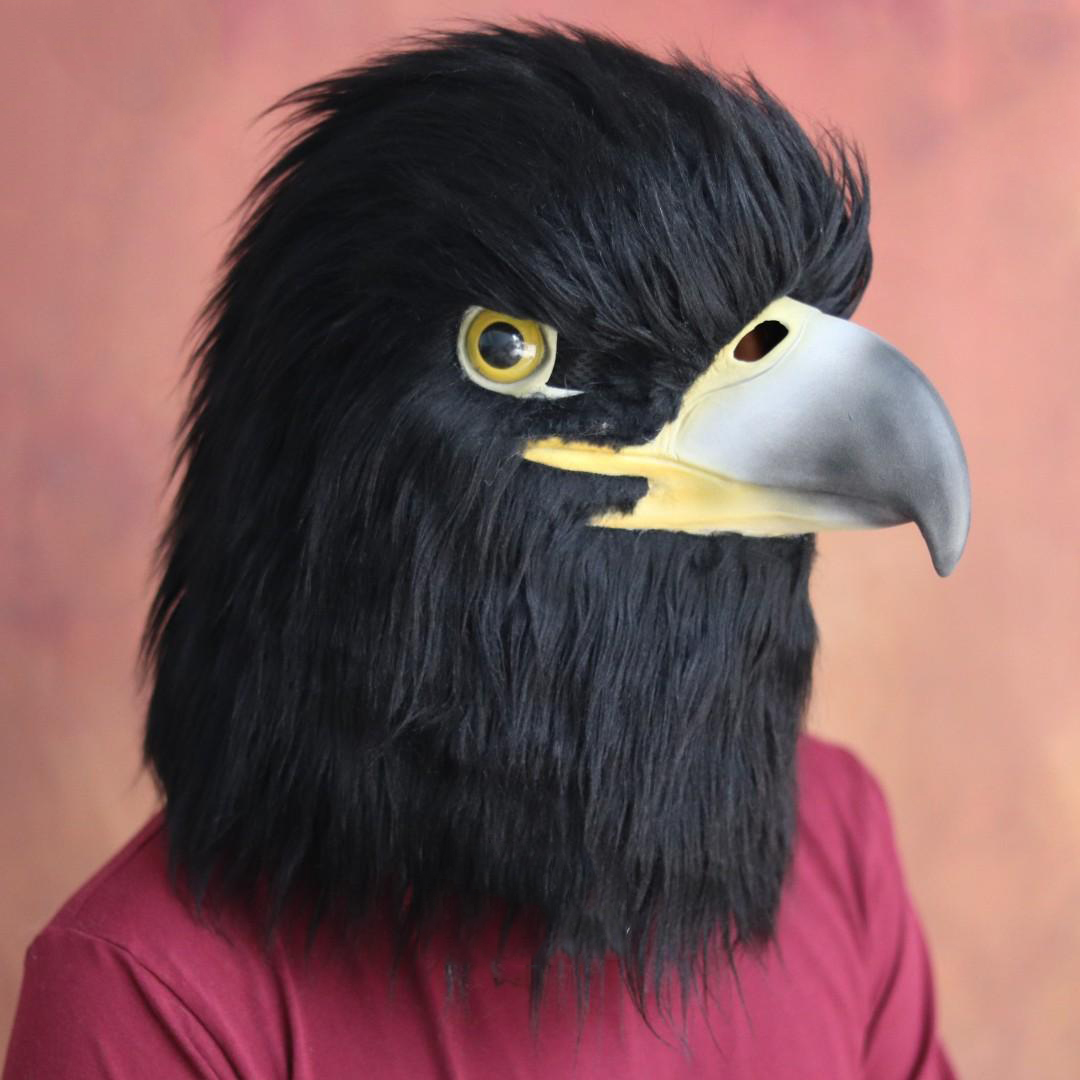 melnā amerikāņu ērgļa sejas maska Helovīns