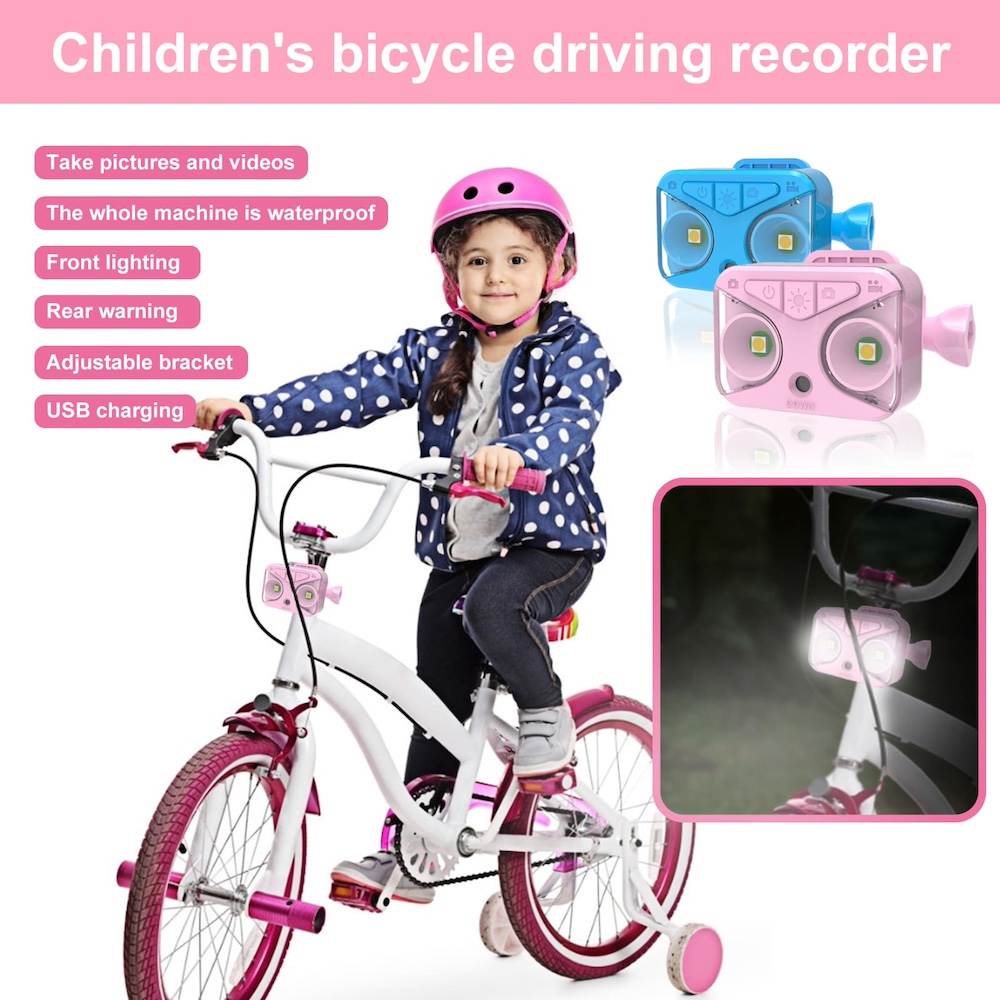 bērnu velosipēdu kamera ar velosipēda apgaismojumu